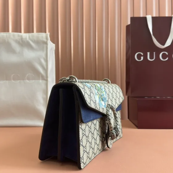 Gucci Dionysus Gg Blooms Beige/Azul marino Azul Bolso bandolera