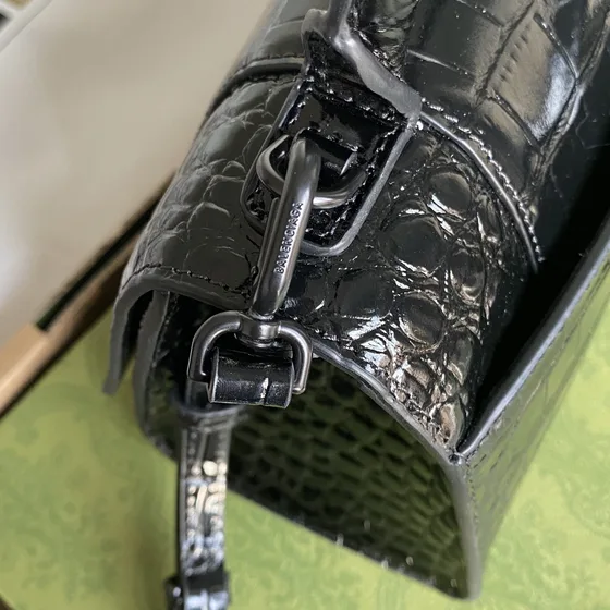 Balenciaga Hourglass Black Top Handle