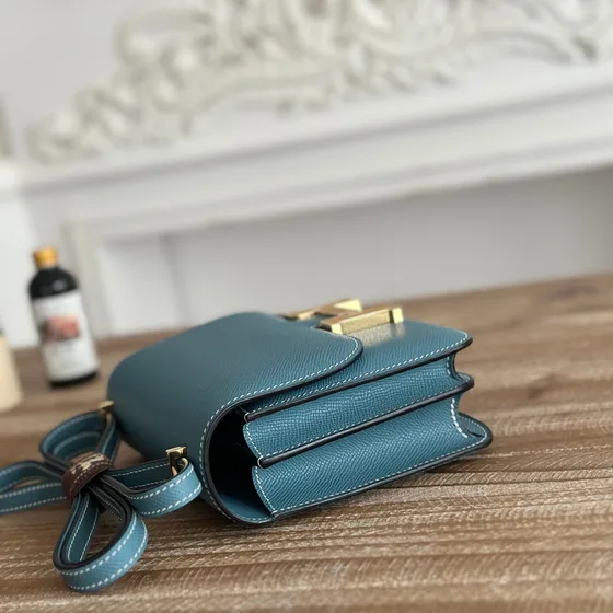 Hermes Constance Blue Jean Crossbody