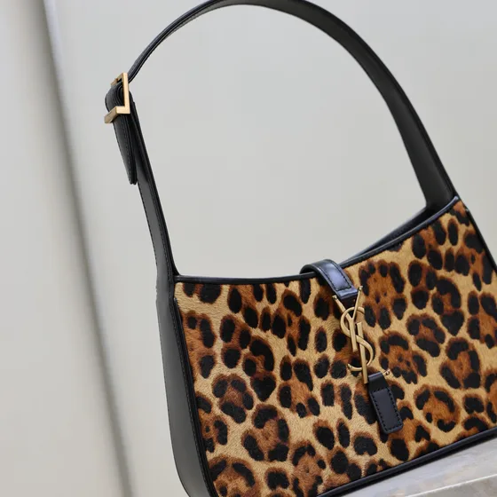 YSL Le 5 À 7 Hobo Bag Leopard Print Shoulder Bag