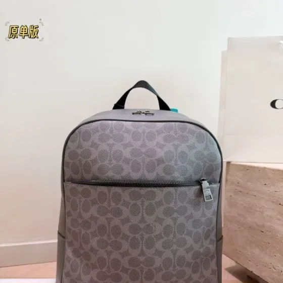 Coach Signature Canvas Backpack Gray Backpack