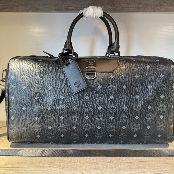 MCM Traveler Weekender Visetos Чёрный Верхняя ручка