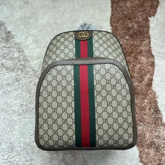 Gucci Ophidia Gg Medium Backpack Beige Brown Backpack