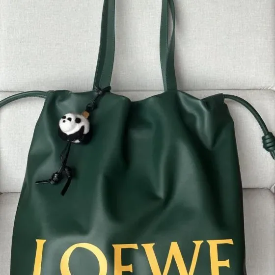 Loewe Flamenco Tote Dark Green Tote Bag