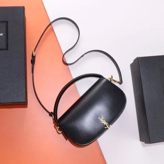 YSL Voltaire Top Handle Bag Black Crossbody