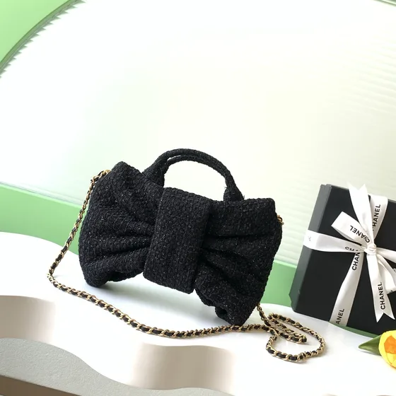 Chanel Bow Bag Black Crossbody