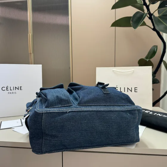 Celine Denim Multi-Pocket Borsa tote Dark Blu Borsa tote
