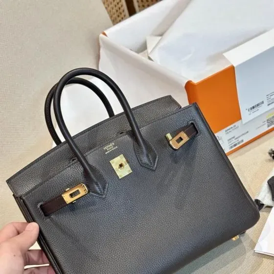 Hermes Birkin 25 Black 25cm Top Handle