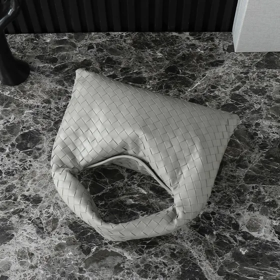 Bottega Veneta Hop Hobo Bag Light Gray Hobo