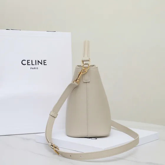 Celine Triomphe Bucket Bag Beige Shoulder Bag/Crossbody