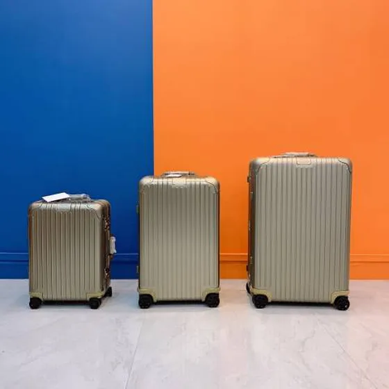 Rimowa suitcase Champagne travel