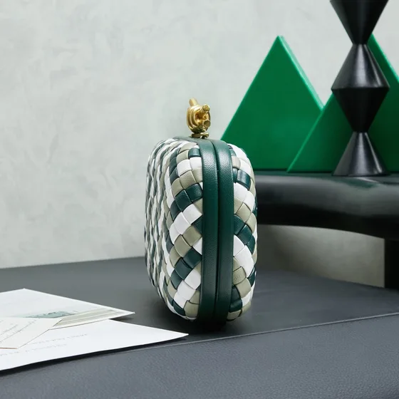 Bottega Veneta Knot Riñonera Multicolor/Verde Blanco Sage Riñonera