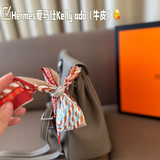 Hermes Kelly Ado Gris Asphalte Rygsæk