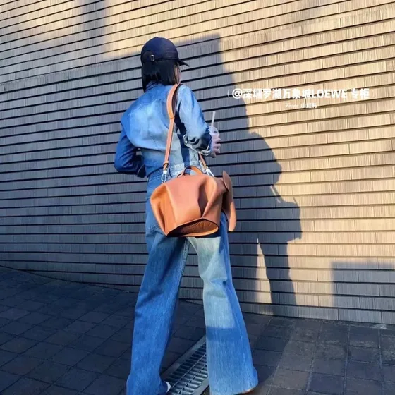 Loewe Lindy Brun Skuldertaske