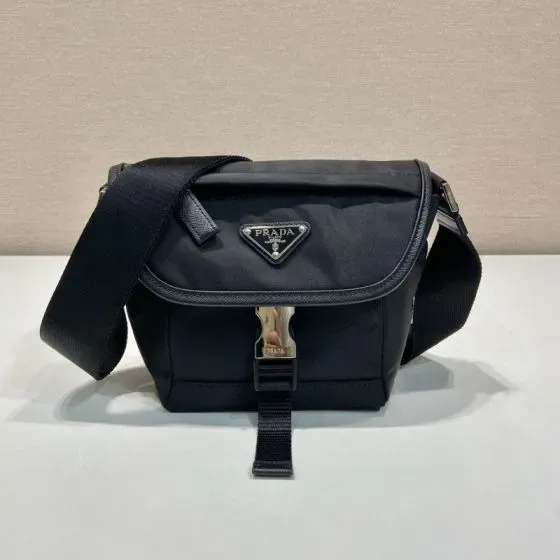 Prada Re-Nylon Small Shoulder Bag Black Crossbody