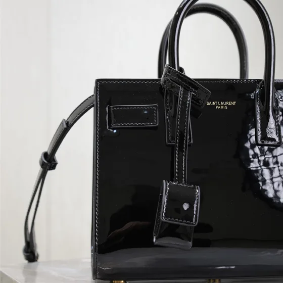 YSL Sac De Jour Nano Hitam Top Handle