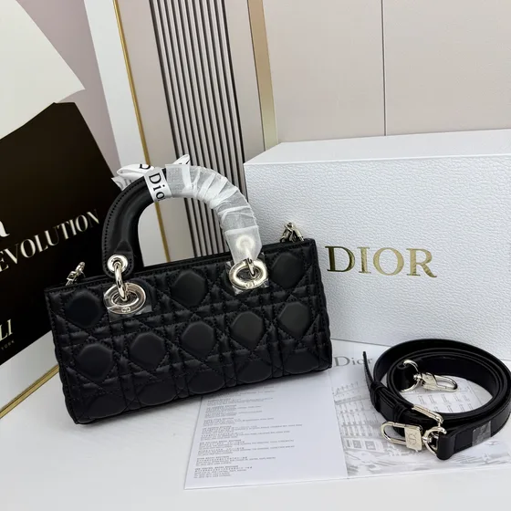 Dior Lady D-Joy Đen 22cm Crossbody