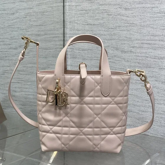 Dior Dior Toujours Vertical Nano Tote Powder Rosa Alça superior