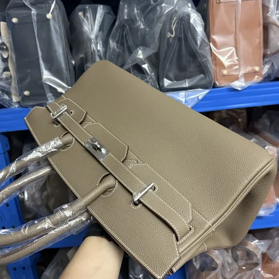 Hermes Shoulder Birkin Etoupe Top Handle