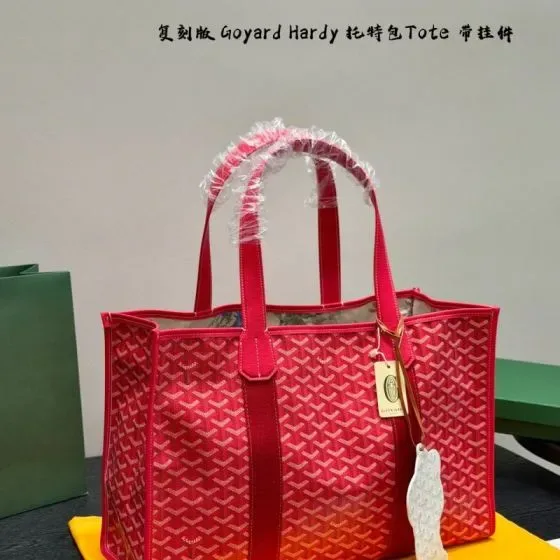 Goyard Hardy Tote Red Tote Bag
