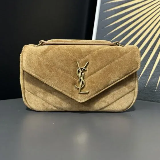 YSL Cassandre Envelope Chain Bag Beige Crossbody