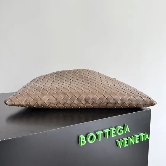 Bottega Veneta Hop Hobo Bag Gri Kahverengi Hobo