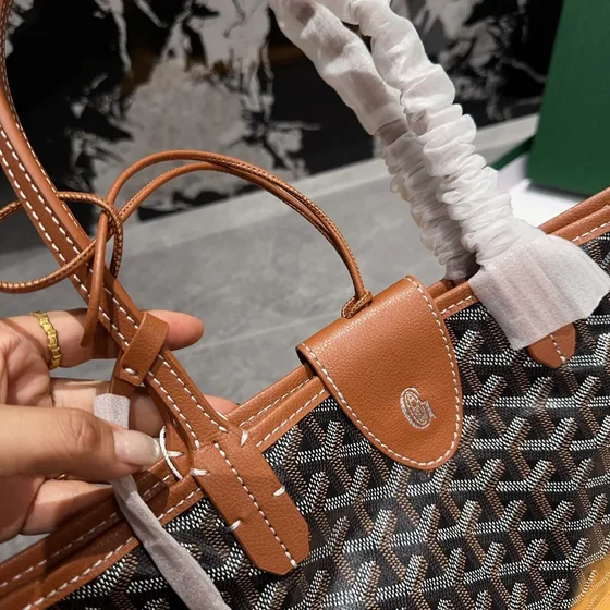 Goyard Saint Louis Sort/Brun Shoppertasketur