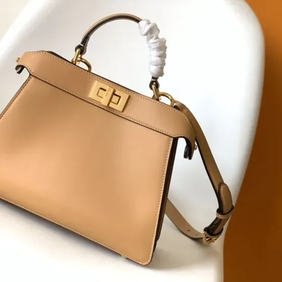 Fendi Peekaboo Iseeu Small Beige Top Handle