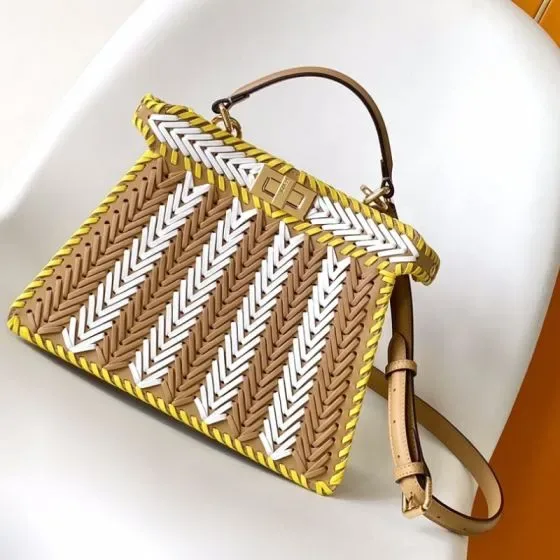 Fendi Peekaboo Iseeu Medium Beige Multi Top Handle