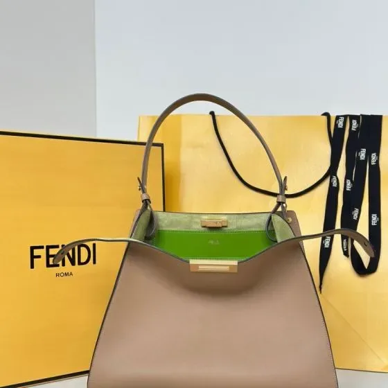Fendi Peekaboo Essentially Beige Top Handle