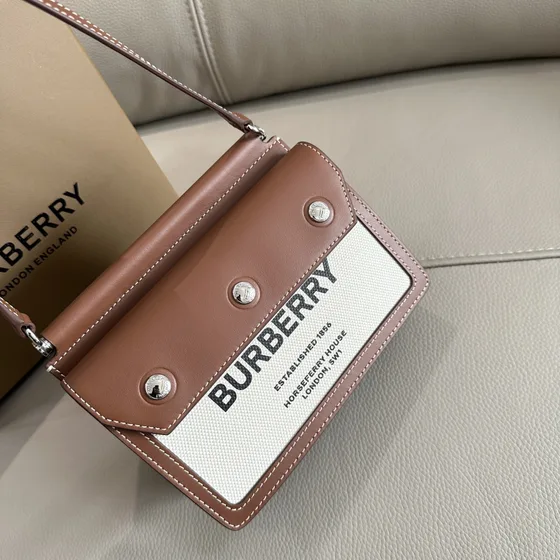 Burberry Horseferry Print Crossbody Bag Brown White Crossbody