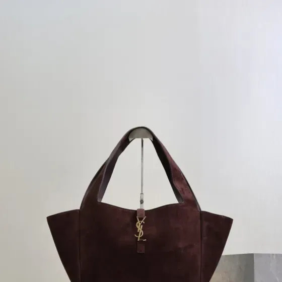 YSL Le Fermoir Tote Bag Burgundy Tote Bag