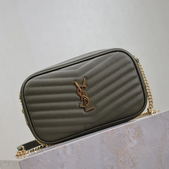 YSL Lou Camera Bag Dark Gray Crossbody