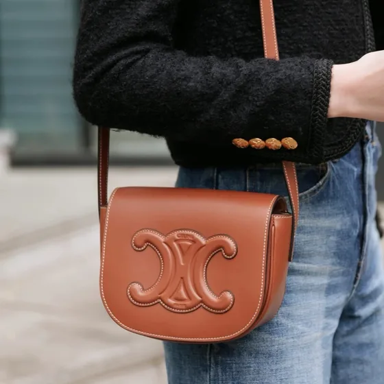 Celine Triomphe Marron Crossbody
