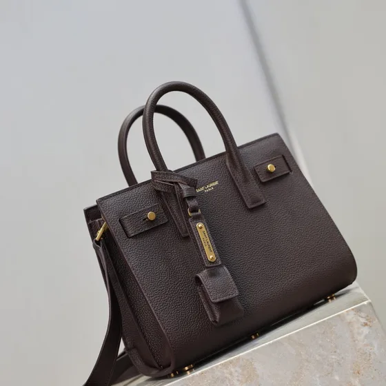 YSL Sac De Jour Dark Marrón Asa superior