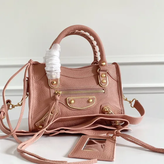 Balenciaga City Mini Metallic Edge Rosa Henkel