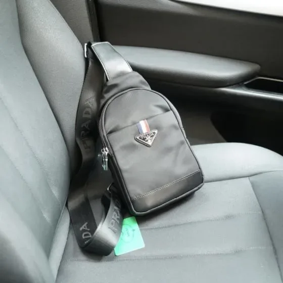 Prada Nylon Sling Bag Black Crossbody