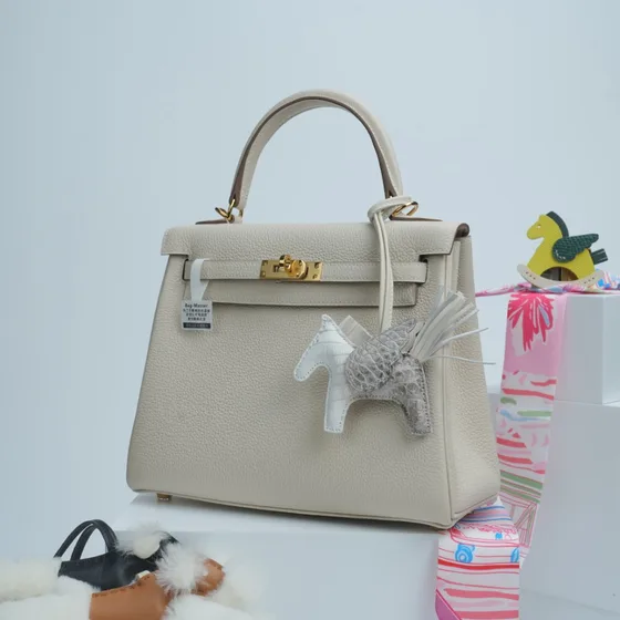 Hermes Kelly Cream Top Handle