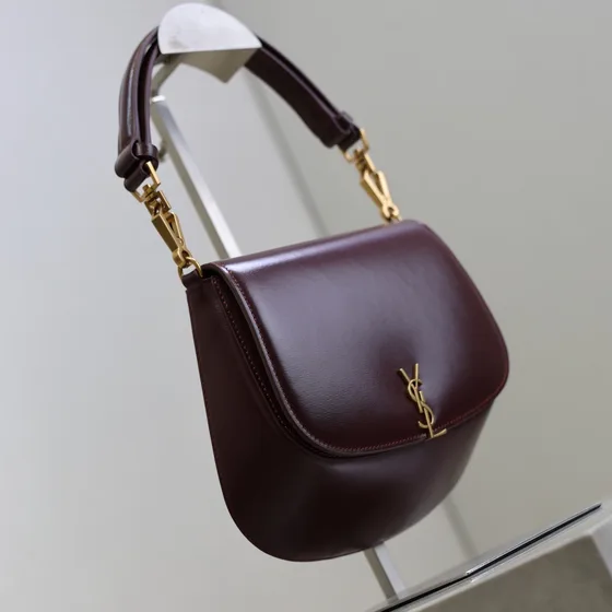 YSL Voltaire Mini Tophåndtak Bag Burgunder Skulderveske