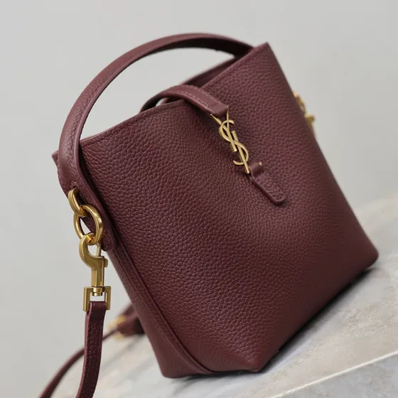 YSL Le 37 Mini Sac seau Bordeaux Crossbody