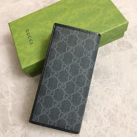 Gucci Gg Long Cartera With Interlocking G Negro Cartera