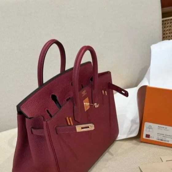 Hermes Birkin 25 Rouge Grenat 25cm Top Handle