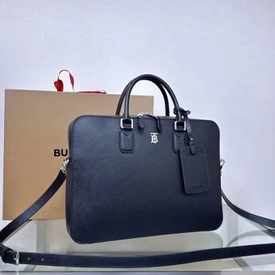 Burberry TB Briefcase Biru dongker work