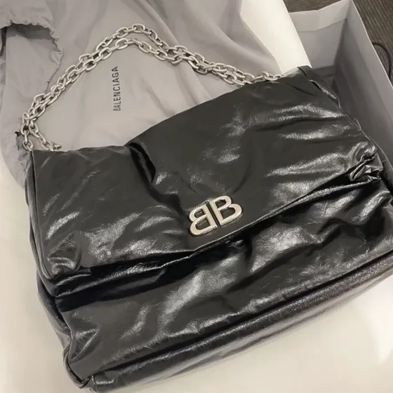 Balenciaga Monaco Black Shoulder Bag