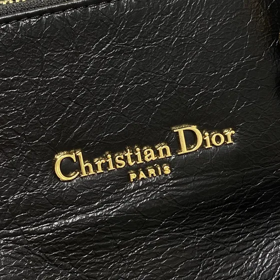 Dior Vintage Dome Satchel Svart Topphandtag