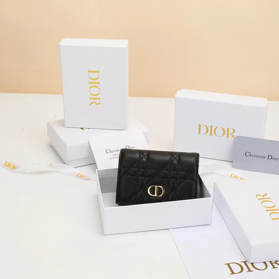Dior Dior Caro Xs Portefeuille Noir Portefeuille