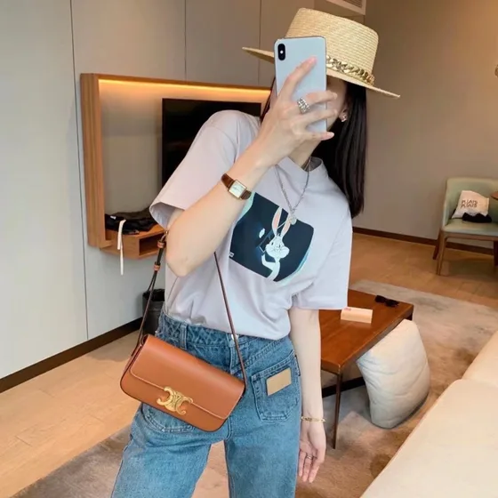 Celine Kelly Marrón Bolso bandolera