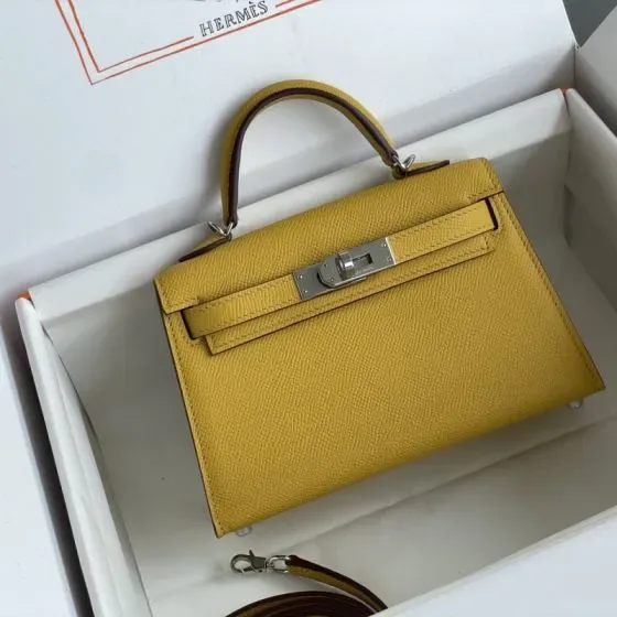 Hermes Mini Kelly Ii Yellow Top Handle