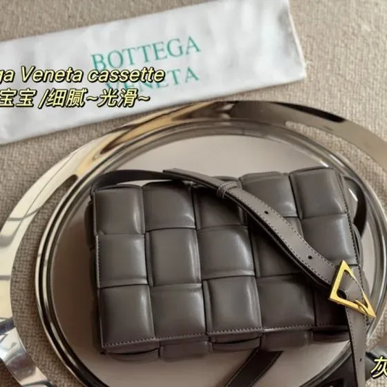 Bottega Veneta Cassette Gray Crossbody