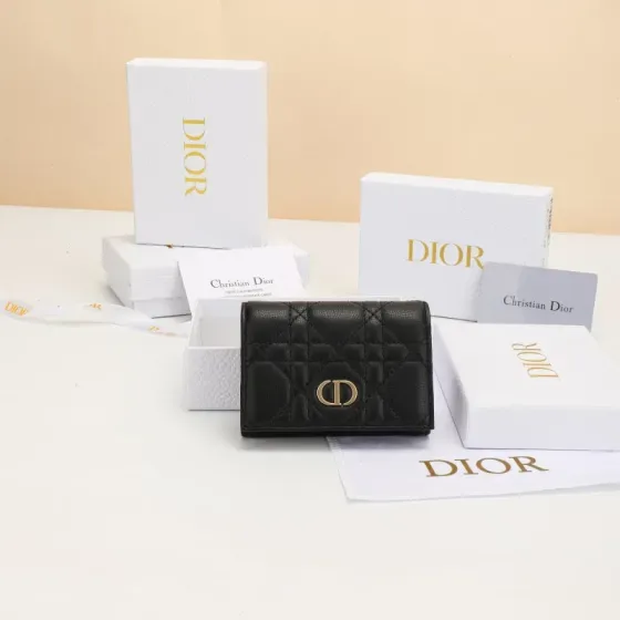 Dior Dior Caro Xs Wallet Black Wallet